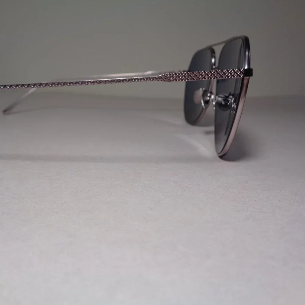 Lacoste L209S Silver Matte New Men's Aviator Sunglasses